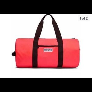Victorias Secret Pink Neon Large Travel Duffel Weekender Bag Tote